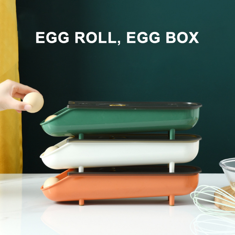 Egg Storage Rolling Box Organizer