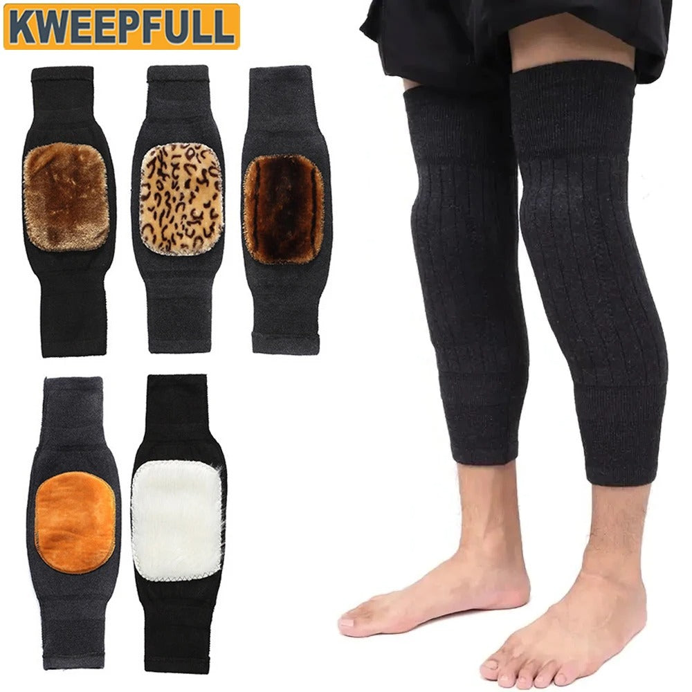 Winter Warm Thermal Knee Warmers || Wool Knee Brace Pads